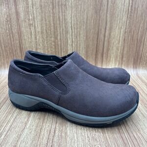 Merrell Encore Moc Floral Womens Mahogany Brown Excellent Size 11 J66364 Clogs